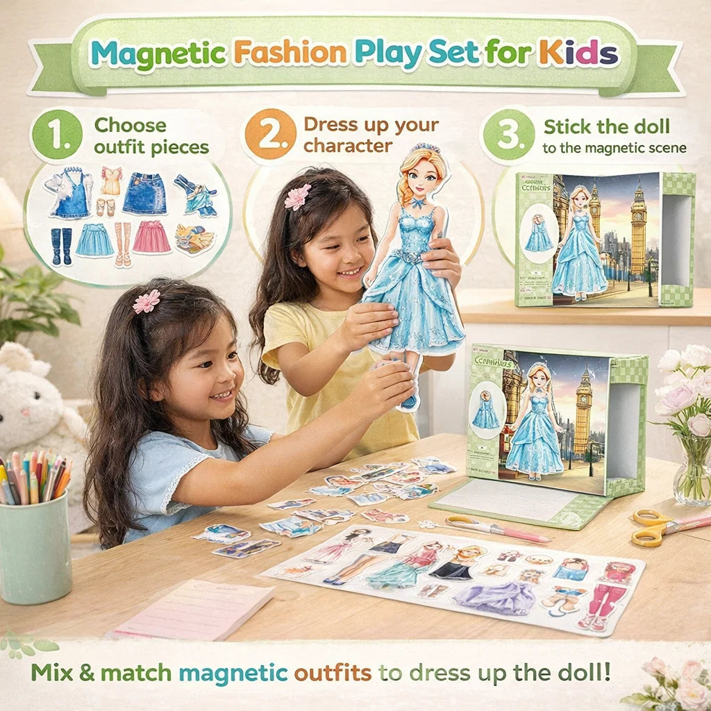 Magnetic Fashion Play Set for Kids