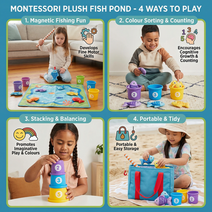 Montessori Plush Fish Pond Children's Toy