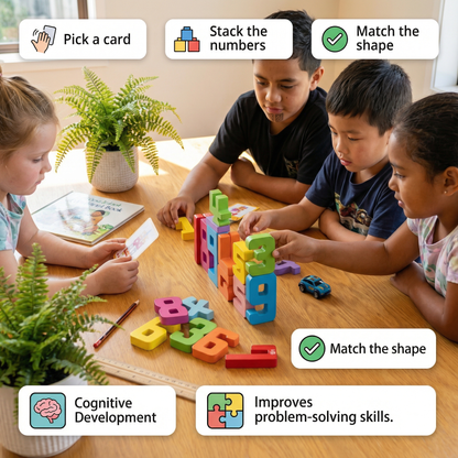 Educational Math and Number Learning Blocks