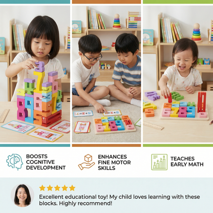 Educational Math and Number Learning Blocks