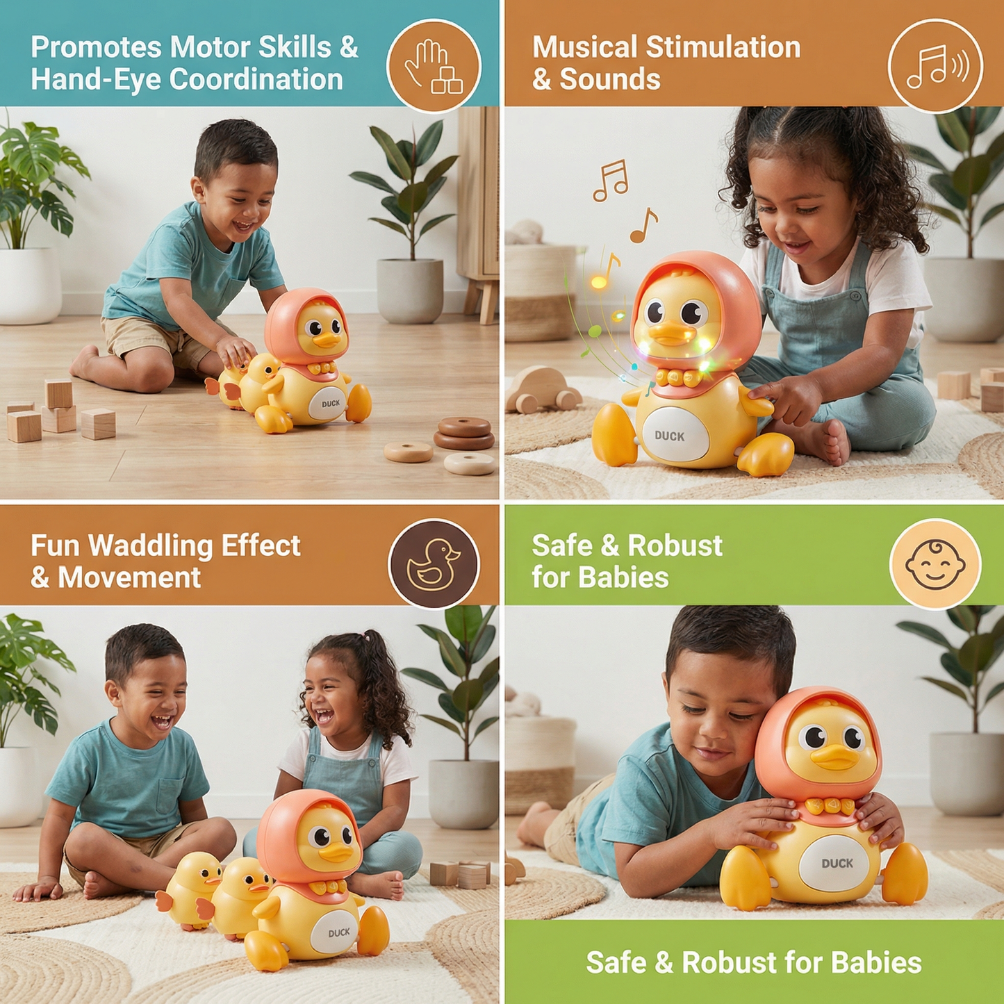Waddling Duck Family Kids Toy