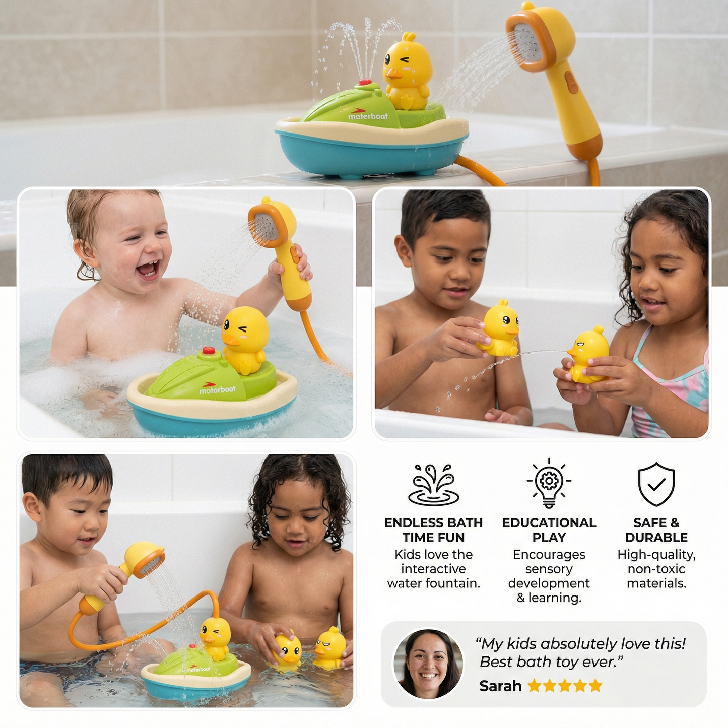 Duck Fountain Bath Toy with Showerhead