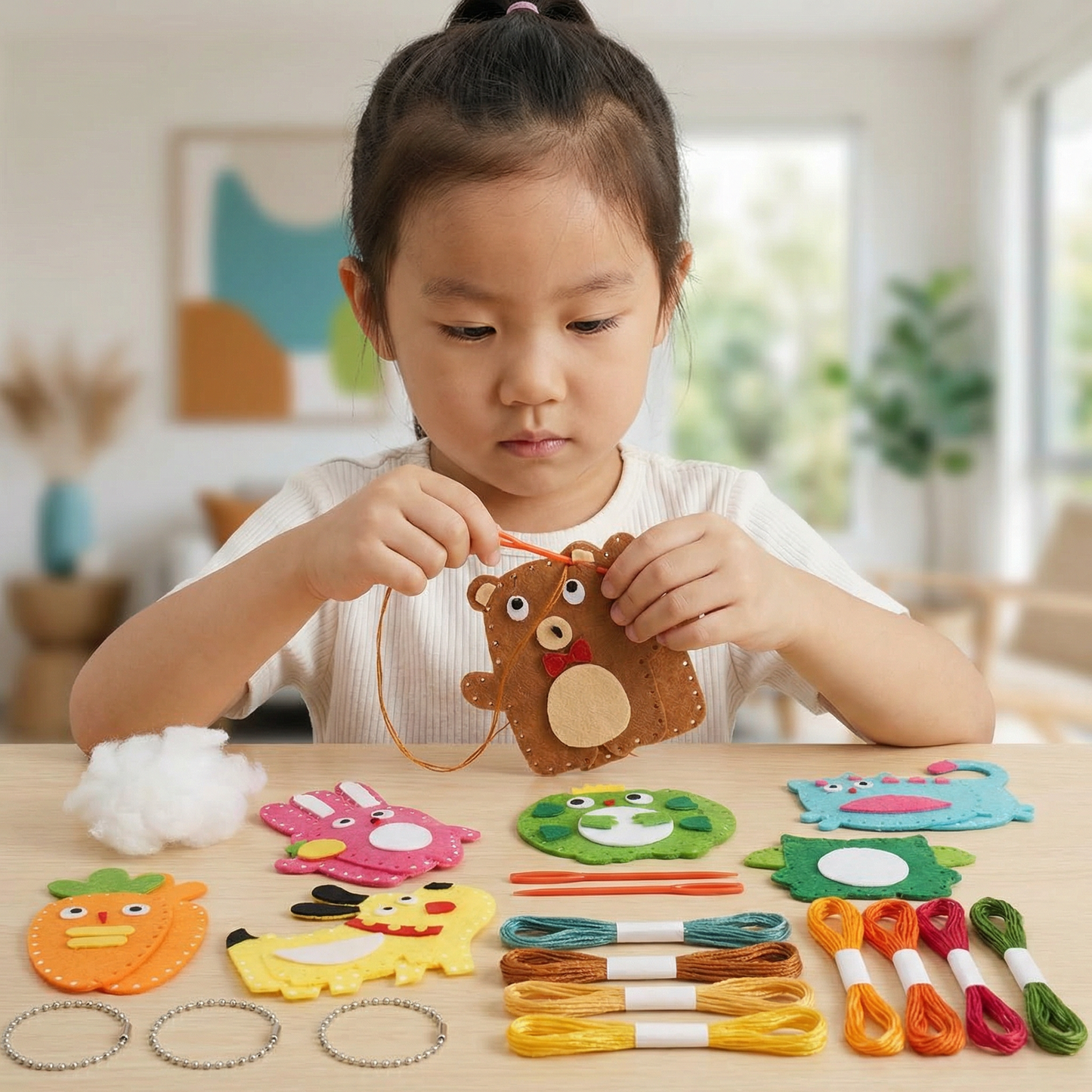 Safe Felt Animal Set to Sew Yourself