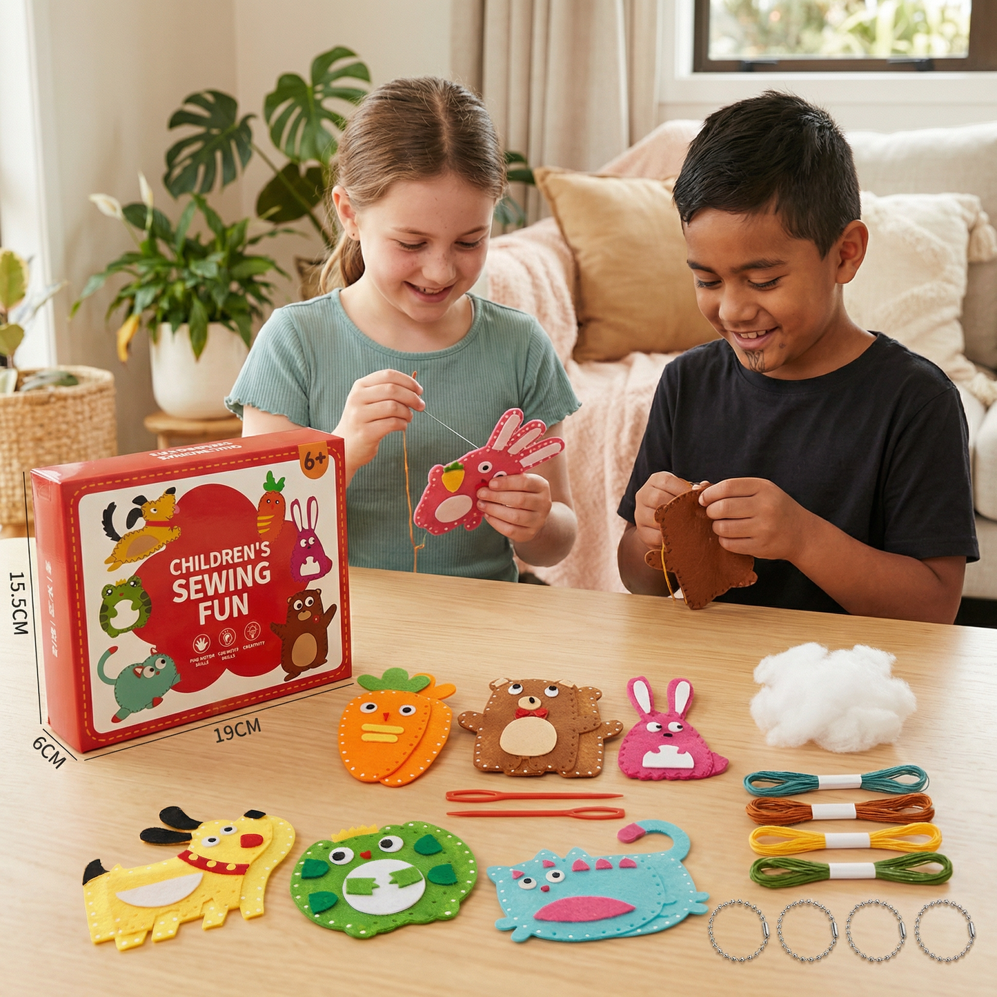 Safe Felt Animal Set to Sew Yourself
