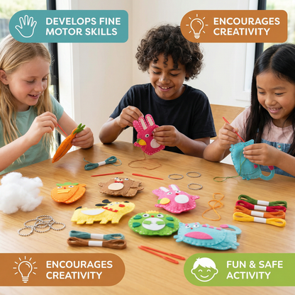 Safe Felt Animal Set to Sew Yourself