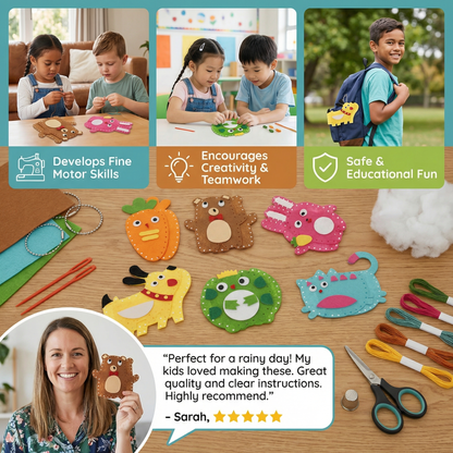 Safe Felt Animal Set to Sew Yourself