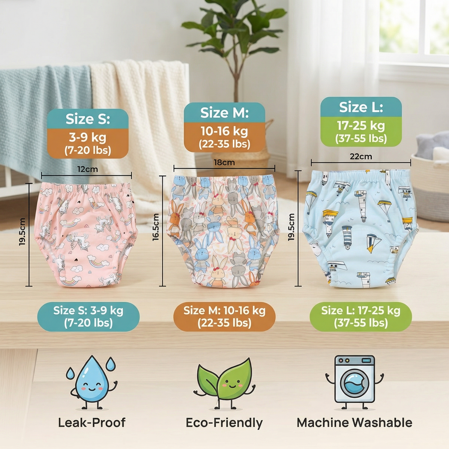 Reusable Training Diapers – Potty Training Made Easy