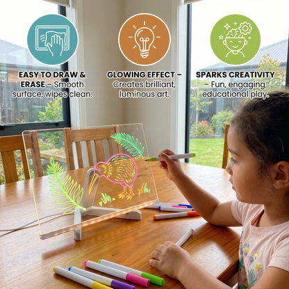 Glowing LED Drawing Board for Children